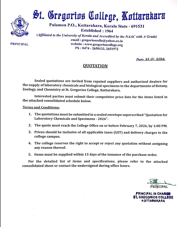 QUOTATIONS ARE INVITED!!!